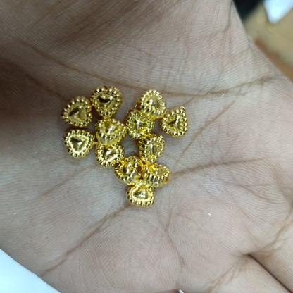Bright Gold Plastic CCB Beads for Saree Tassels, Jewelry Making, and Embroidery (50g Pack)