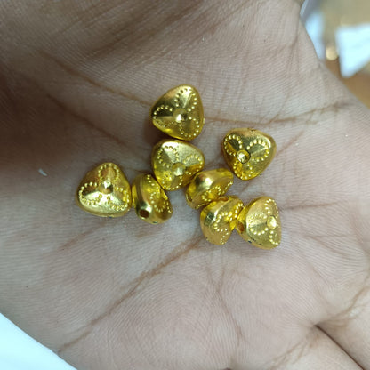 Bright Gold Plastic CCB Beads for Saree Tassels, Jewelry Making, and Embroidery (50g Pack)