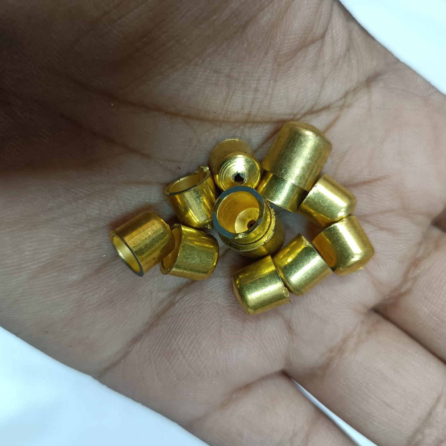 Bright Gold Plastic CCB Beads for Saree Tassels, Jewelry Making, and Embroidery (50g Pack)