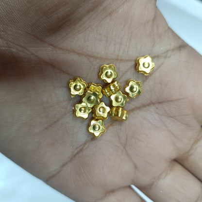 Bright Gold Plastic CCB Beads for Saree Tassels, Jewelry Making, and Embroidery (50g Pack)