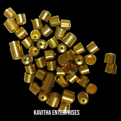 Bright Gold Plastic CCB Beads for Saree Tassels, Jewelry Making, and Embroidery (50g Pack)