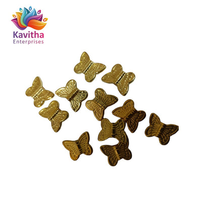 Bright Gold Plastic CCB Beads for Saree Tassels, Jewelry Making, and Embroidery (50g Pack)