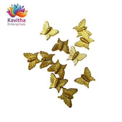 Bright Gold Plastic CCB Beads for Saree Tassels, Jewelry Making, and Embroidery (50g Pack)