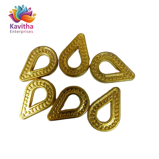 Bright Gold Plastic CCB Beads for Saree Tassels, Jewelry Making, and Embroidery (50g Pack)