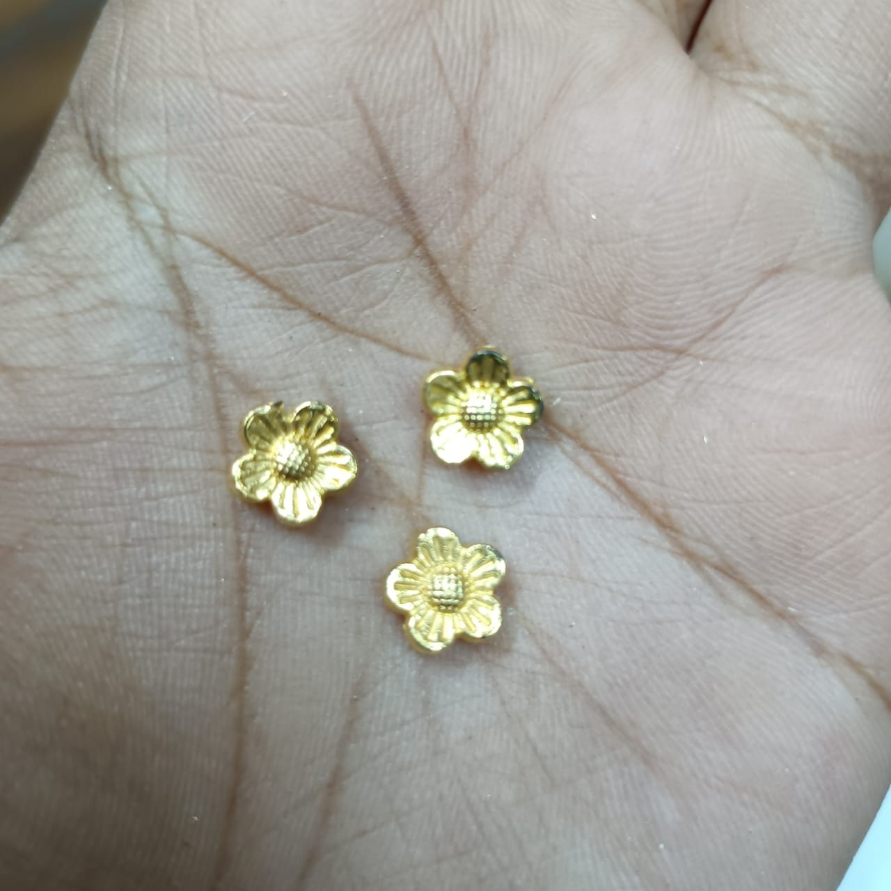 Bright Gold Plastic CCB Beads for Saree Tassels, Jewelry Making, and Embroidery (50g Pack)