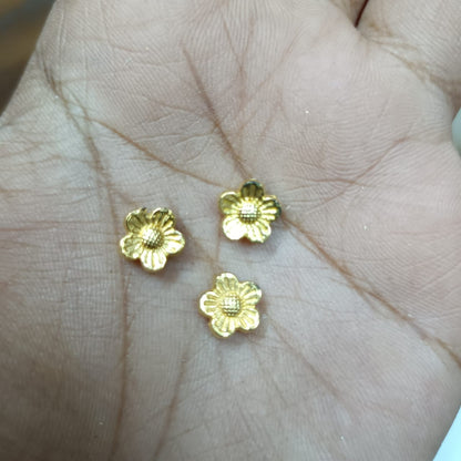 Bright Gold Plastic CCB Beads for Saree Tassels, Jewelry Making, and Embroidery (50g Pack)