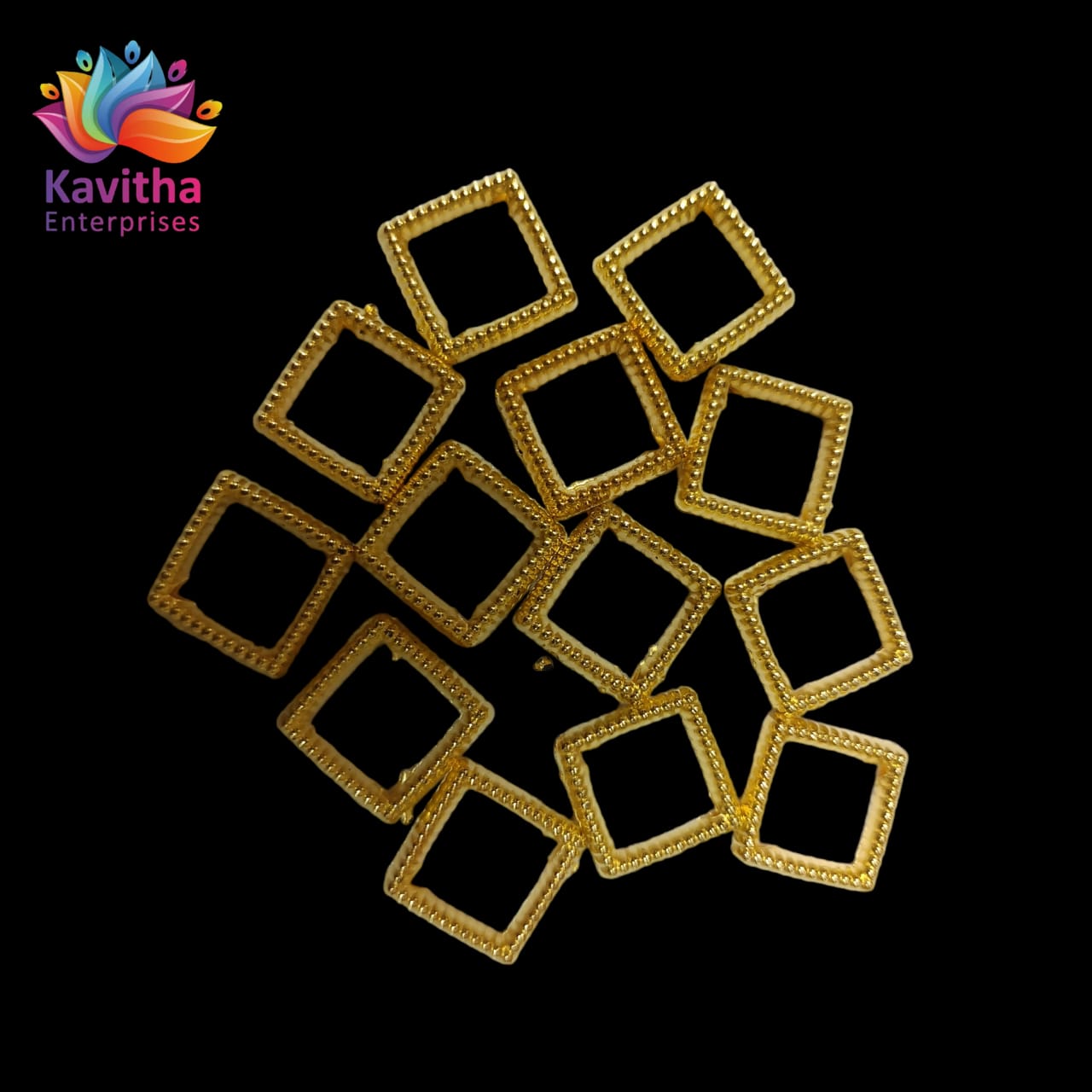 Bright Gold Plastic CCB Beads for Saree Tassels, Jewelry Making, and Embroidery (50g Pack)