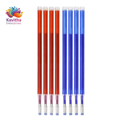 Steam Refill/Hot refill/Magic Pen/Invisible Refill/Magic Pen Removable Ink Pen for Fabric/Cloth/Garments/Tailors(Packet of 5Pcs) (Red/Blue)