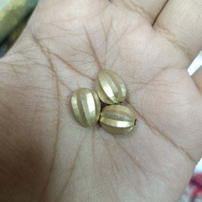 Acrylic Dull Gold Beads for Embroidery, Saree Tassels, and Jewelry Making (Pack of 50 grams)