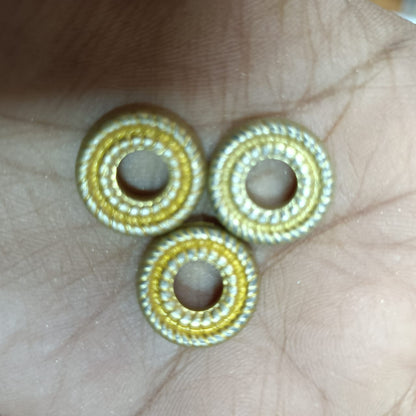 Acrylic Dull Gold Beads for Embroidery, Saree Tassels, and Jewelry Making (Pack of 50 grams)