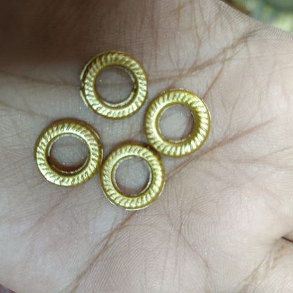 Acrylic Dull Gold Beads for Embroidery, Saree Tassels, and Jewelry Making (Pack of 50 grams)