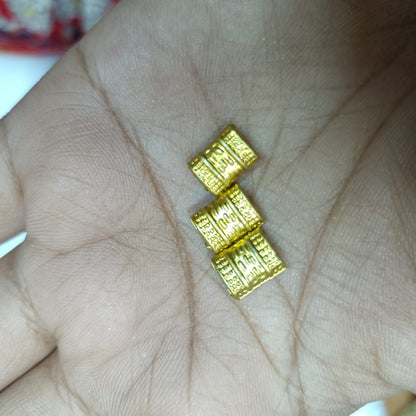 Acrylic Dull Gold Beads for Embroidery, Saree Tassels, and Jewelry Making (Pack of 50 grams)