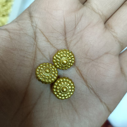 Acrylic Dull Gold Beads for Embroidery, Saree Tassels, and Jewelry Making (Pack of 50 grams)