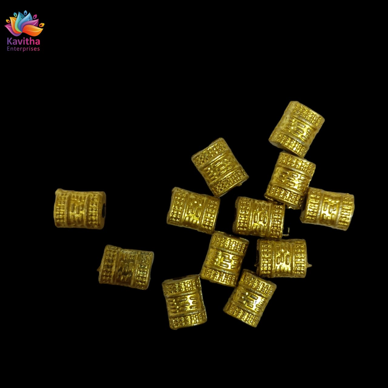 Acrylic Dull Gold Beads for Embroidery, Saree Tassels, and Jewelry Making (Pack of 50 grams)