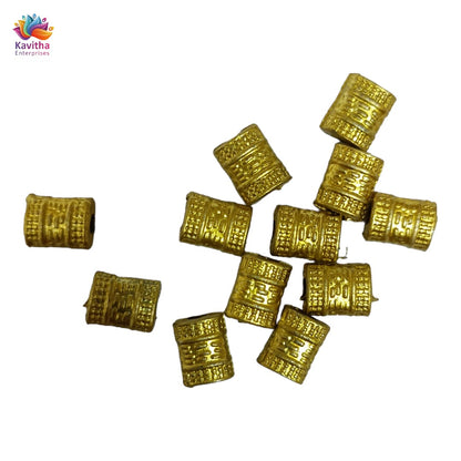 Acrylic Dull Gold Beads for Embroidery, Saree Tassels, and Jewelry Making (Pack of 50 grams)