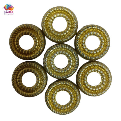 Acrylic Dull Gold Beads for Embroidery, Saree Tassels, and Jewelry Making (Pack of 50 grams)