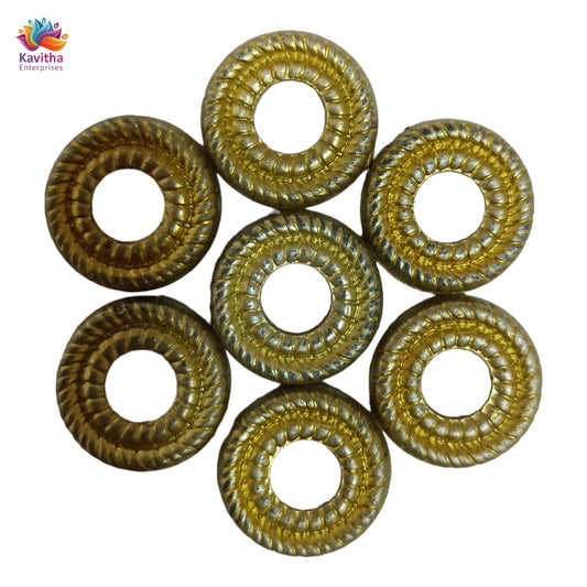 Acrylic Dull Gold Beads for Embroidery, Saree Tassels, and Jewelry Making (Pack of 50 grams)