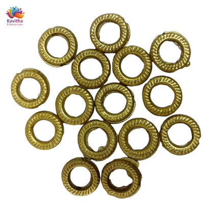 Acrylic Dull Gold Beads for Embroidery, Saree Tassels, and Jewelry Making (Pack of 50 grams)
