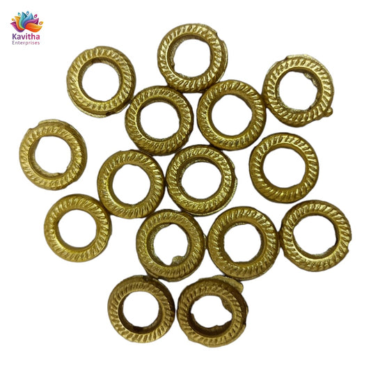 Acrylic Dull Gold Beads for Embroidery, Saree Tassels, and Jewelry Making (Pack of 50 grams)