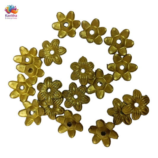 Acrylic Dull Gold Beads for Embroidery, Saree Tassels, and Jewelry Making (Pack of 50 grams)