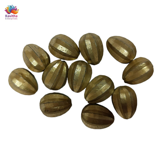 Acrylic Dull Gold Beads for Embroidery, Saree Tassels, and Jewelry Making (Pack of 50 grams)