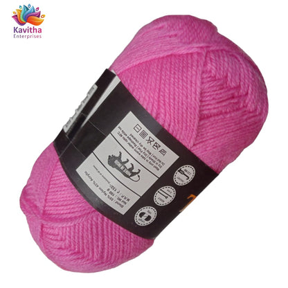 Oswal Micro Shine Wool Yarn – 100gms Light Pink Colour