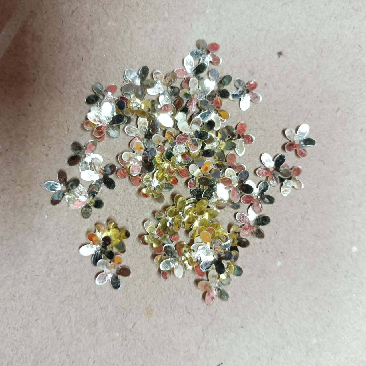 Holographic longhorn flower chunky glitter for embroidery , art and craft ( pack of 10 gram )