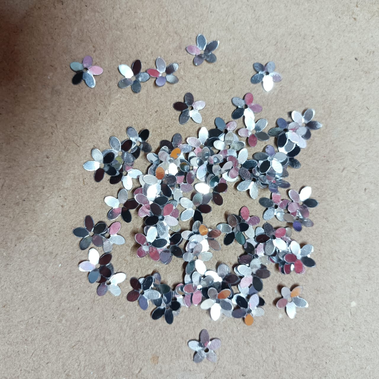 Holographic longhorn flower chunky glitter for embroidery , art and craft ( pack of 10 gram )