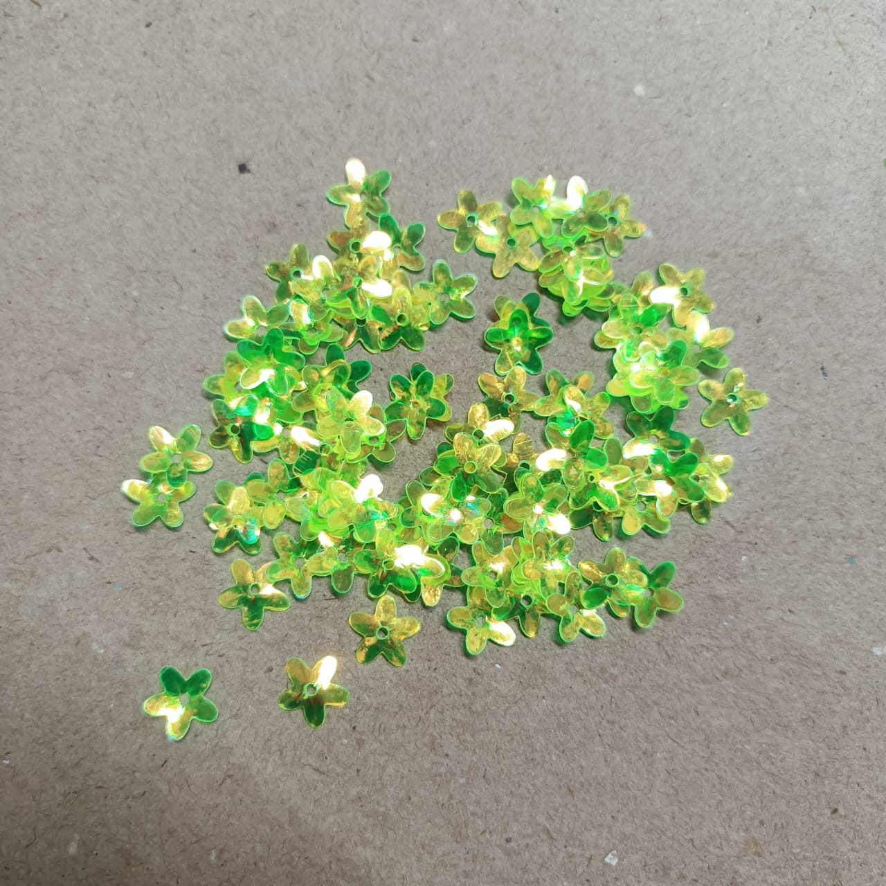 Holographic longhorn flower chunky glitter for embroidery , art and craft ( pack of 10 gram )