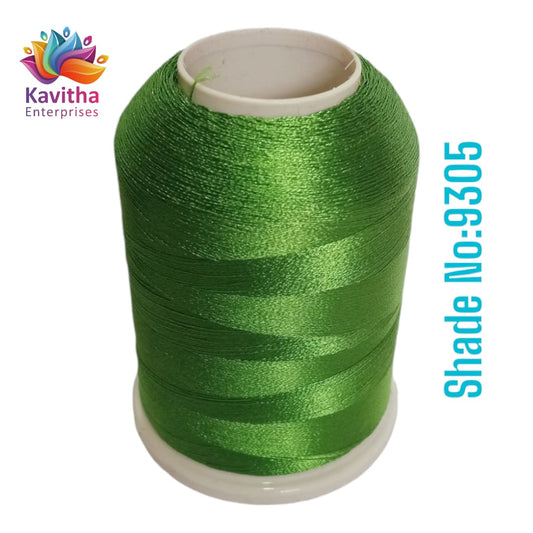 Green Computer Machine Embroidery Thread by R Rock -3000 Meters, 65g Spool