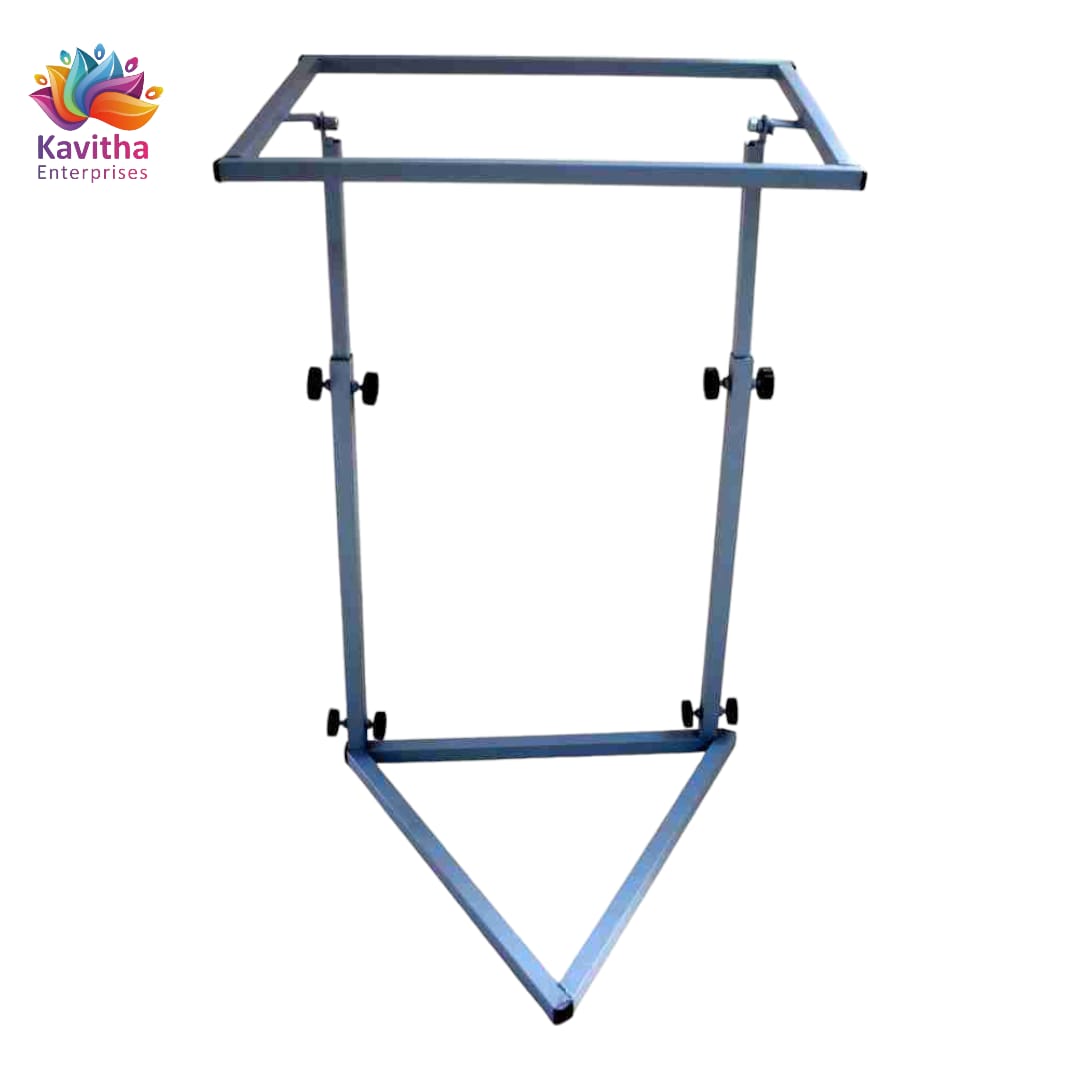Height Adjustable Box Aari Stand 24 x 16 Inches with 24 Clips | Ideal for Aari Work, Hand Embroidery, and Fabric Painting - Kavitha Enterprises