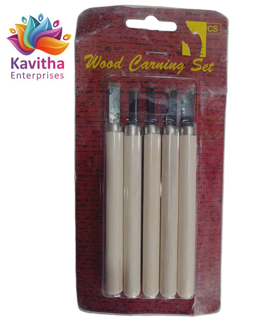 Wood Carving Set (Pack of 5) for Professionals, Carpenters, and Hobbyists - Kavitha Enterprises