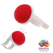 Sticky Pin Cushion for Sewing (Red Color) with 1 Needle – Kavitha Enterprises