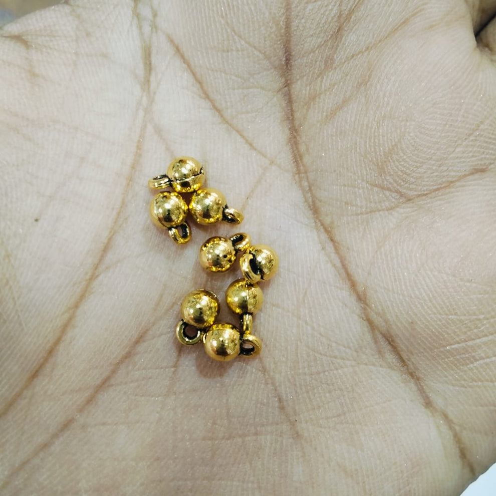 Silver Pot Shape Designer Plastic Beads for Saree Tassels, Jewellery Making & Craft Work – 25 Gram Pack | Kavitha Enterprises