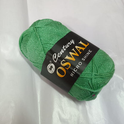 Oswal Micro Shine Wool Yarn – 100gms Pista Green  Colour