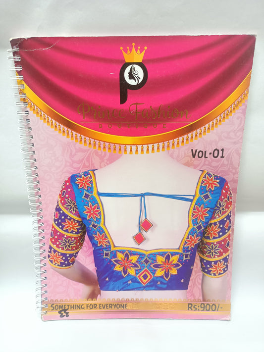 Prince Fashion Boutique Blouse Design Book – Volume 01 (44 Pages, Hand & Machine Work Patterns)
