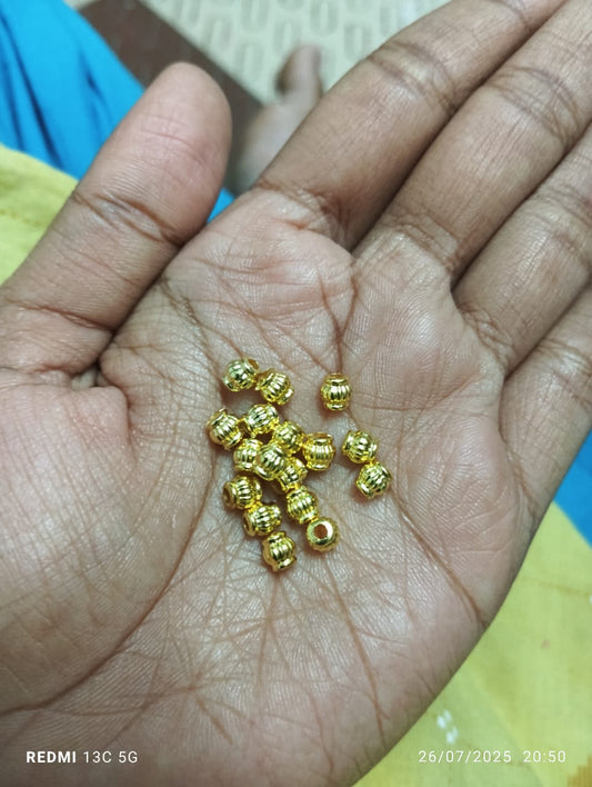 bright gold beads ccb beads , kuchu beads  50 gram