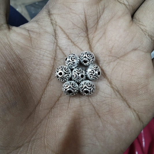 Antique Metal Gold Beads, For Jewelry ,Bracelet ,Necklace , Saree Tassels Making Sold By 40 Gram (Approx 108 Beads )