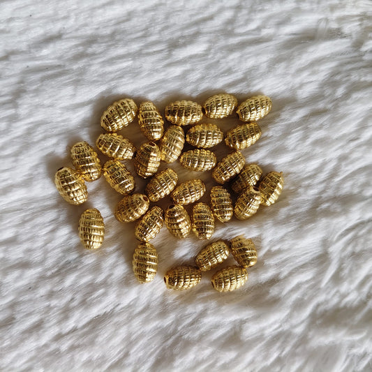 Bright Gold Beads for Saree Tassel, Embroidery, and Craft Work – Pack of 50 Grams | Kavitha Enterprises