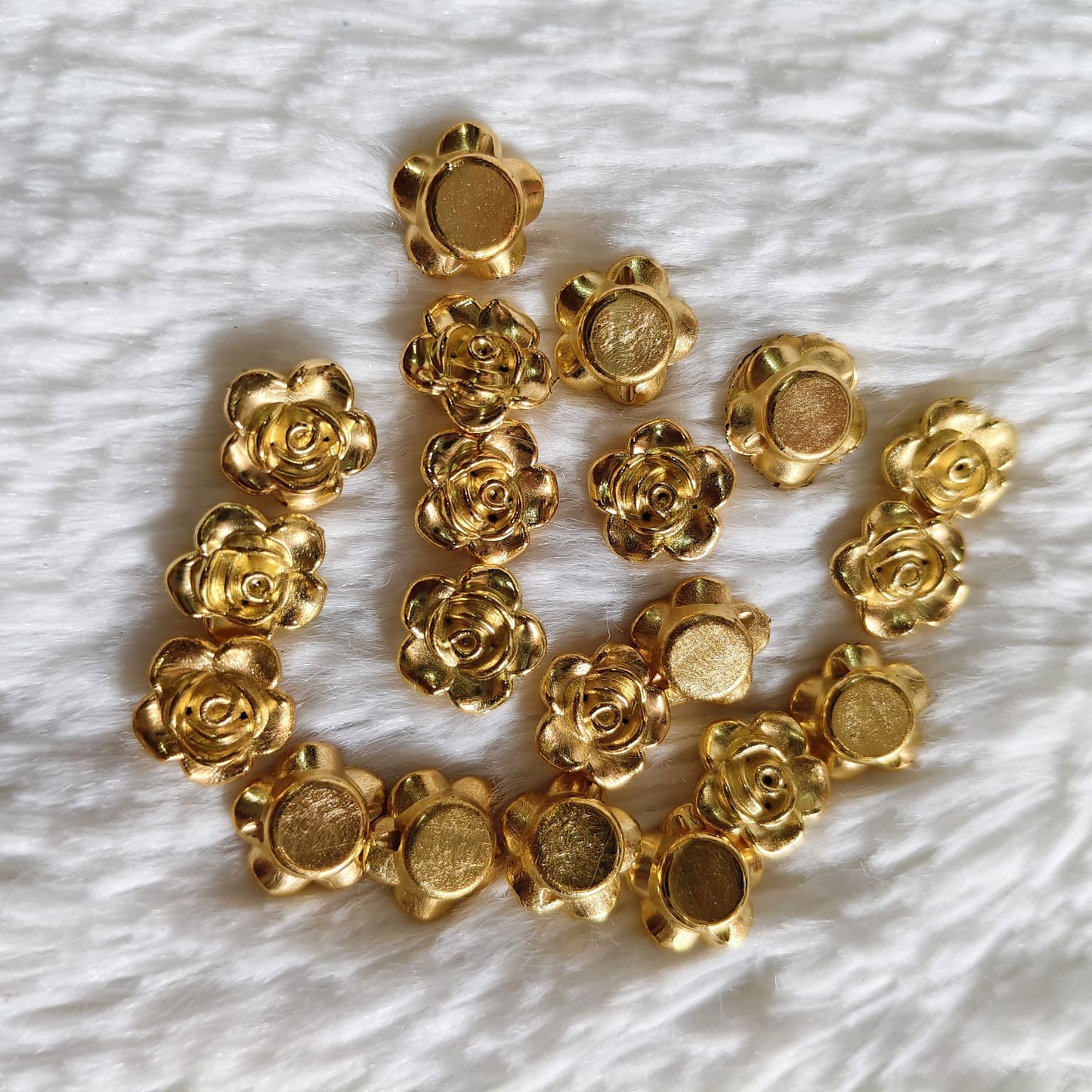 Bright Gold Beads for Saree Tassel, Embroidery, and Craft Work – Pack of 50 Grams | Kavitha Enterprises