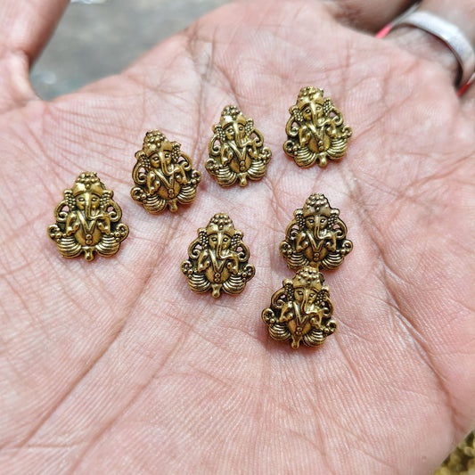 Antique Metal Gold Beads flower shape, For Jewelry ,Bracelet ,Necklace , Saree Tassels Making Sold By 40 Gram (Approx 57 Beads )