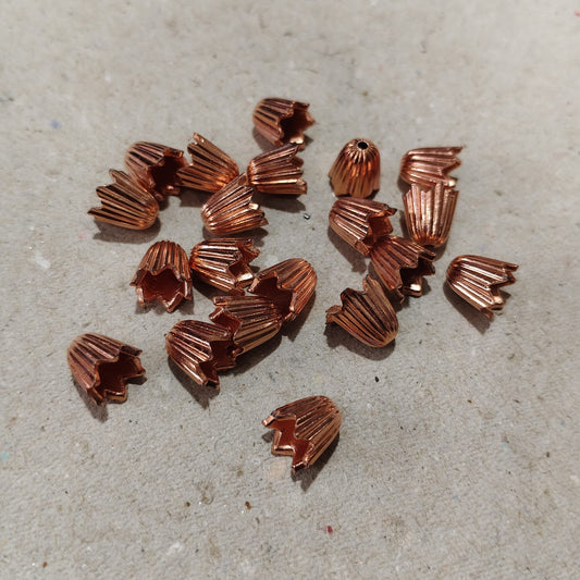 Copper Color Designer Metal Bead Caps – 50 Gram Pack for Jewelry Making & Craft | Kavitha Enterprises