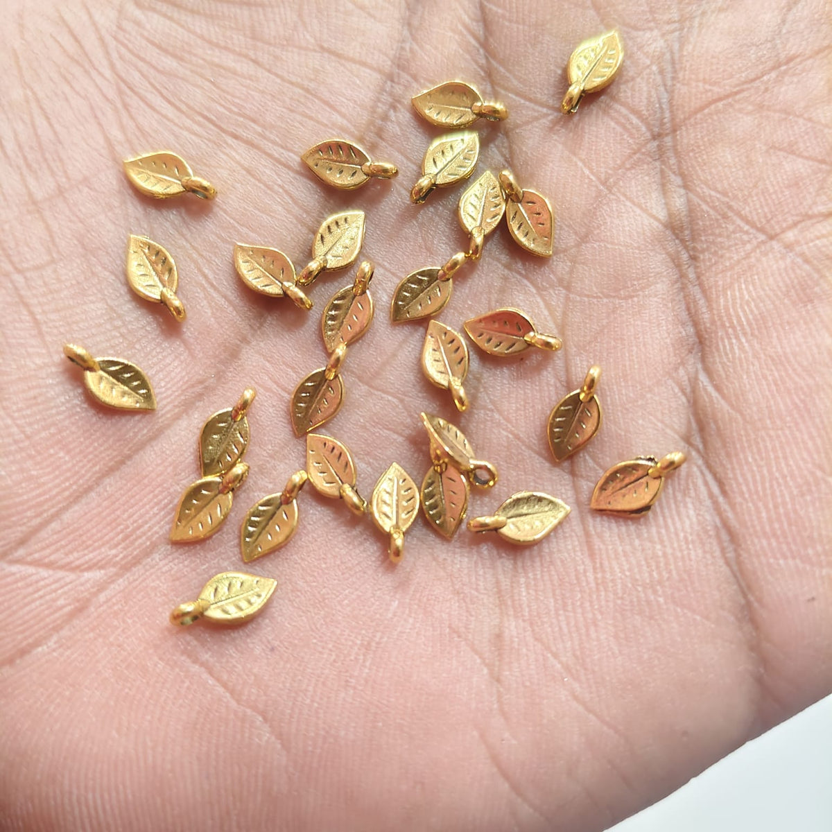 Antique Metal Gold Leaf Beads for Saree Tassels, Jewellery Making & Craft – 40 Gram Pack