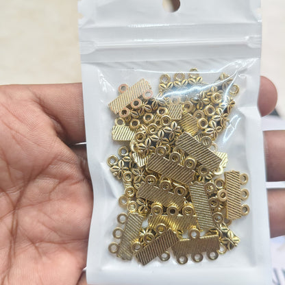 Antique Gold Metal Connector Beads for Saree Tassels, Jewellery & Craft – 40 Gram Pack