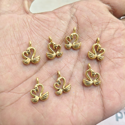 Antique Gold Swan Metal Charms for Saree Tassels, Jewellery & Craft – 40 Gram Pack