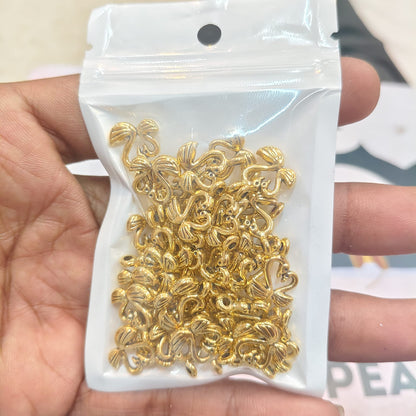 Antique Gold Swan Metal Charms for Saree Tassels, Jewellery & Craft – 40 Gram Pack