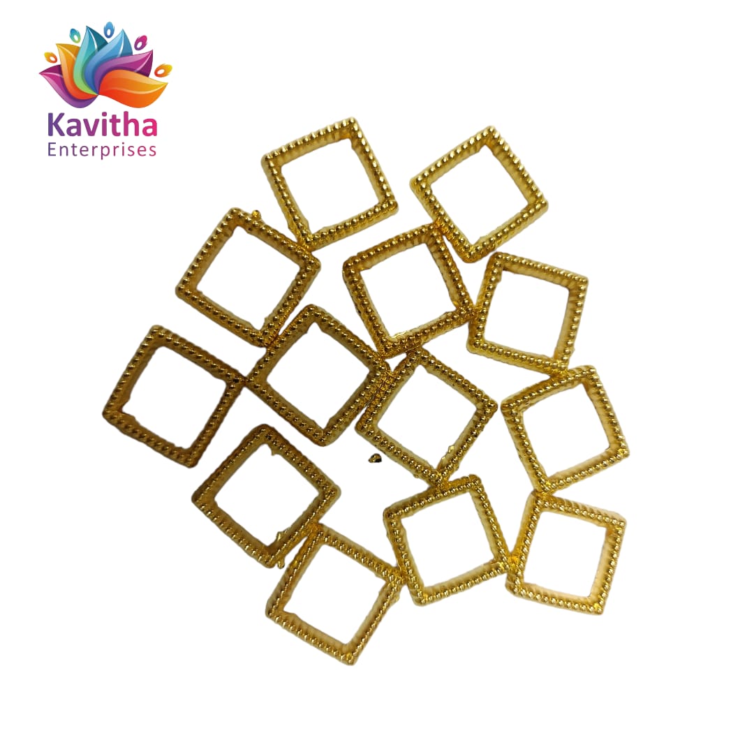 Bright Gold Plastic CCB Beads for Saree Tassels, Jewelry Making, and Embroidery (50g Pack)