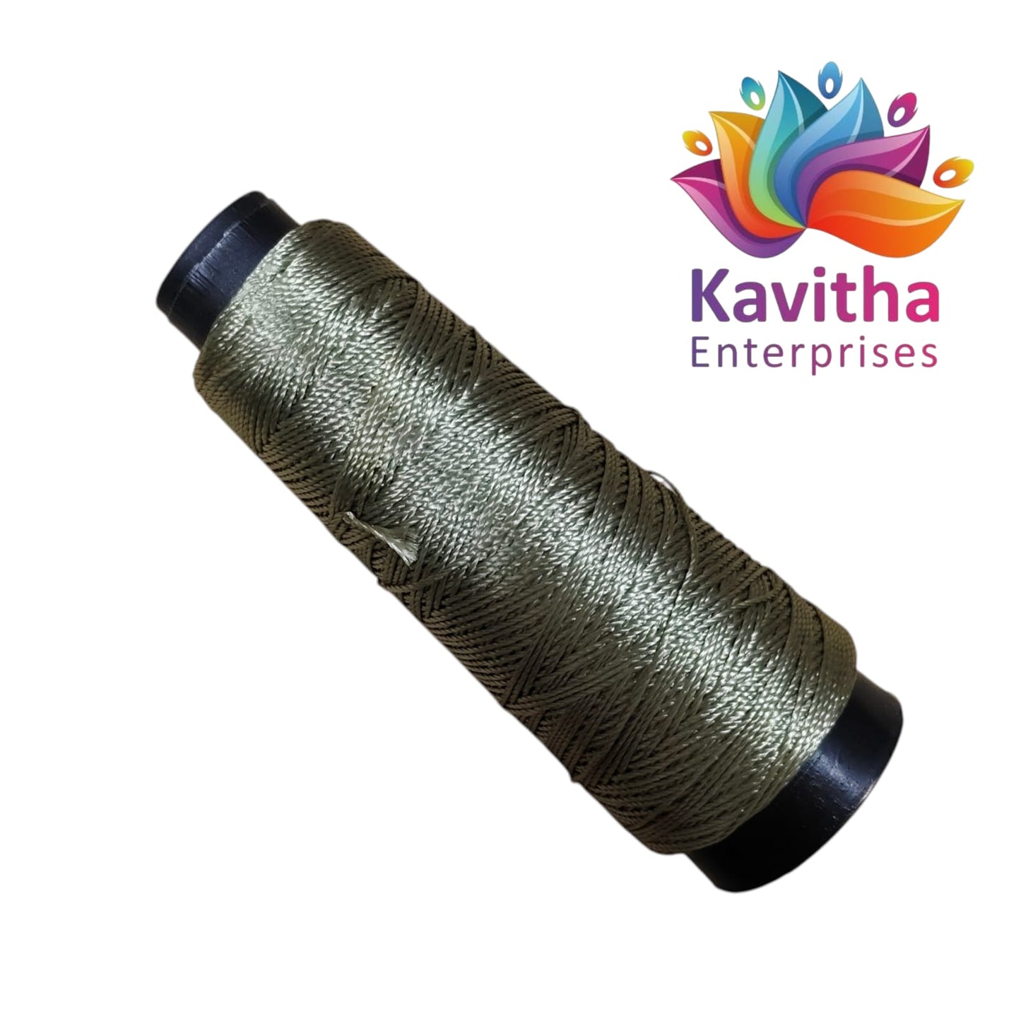 Kamal Kadhi Crochet Cone Thread Olive Green – Strong Dori Thread for Crochet, Aari Work, Tassels & Craft (Pack of 1 Cone) | Kavitha Enterprises