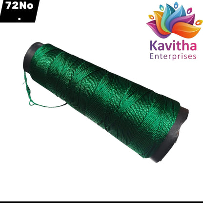 Kamal Kahdi Crochet Cone Threads ( shade no 72-DD )green Color, Pack of 1 Cones