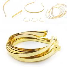 Gold headband plain  for hair hoop ( Pack of 1 Pice )/ ( Pack  of 12 Pice )